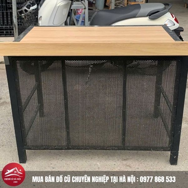 Bàn Làm Việc Chân Sắt Mặt Gỗ